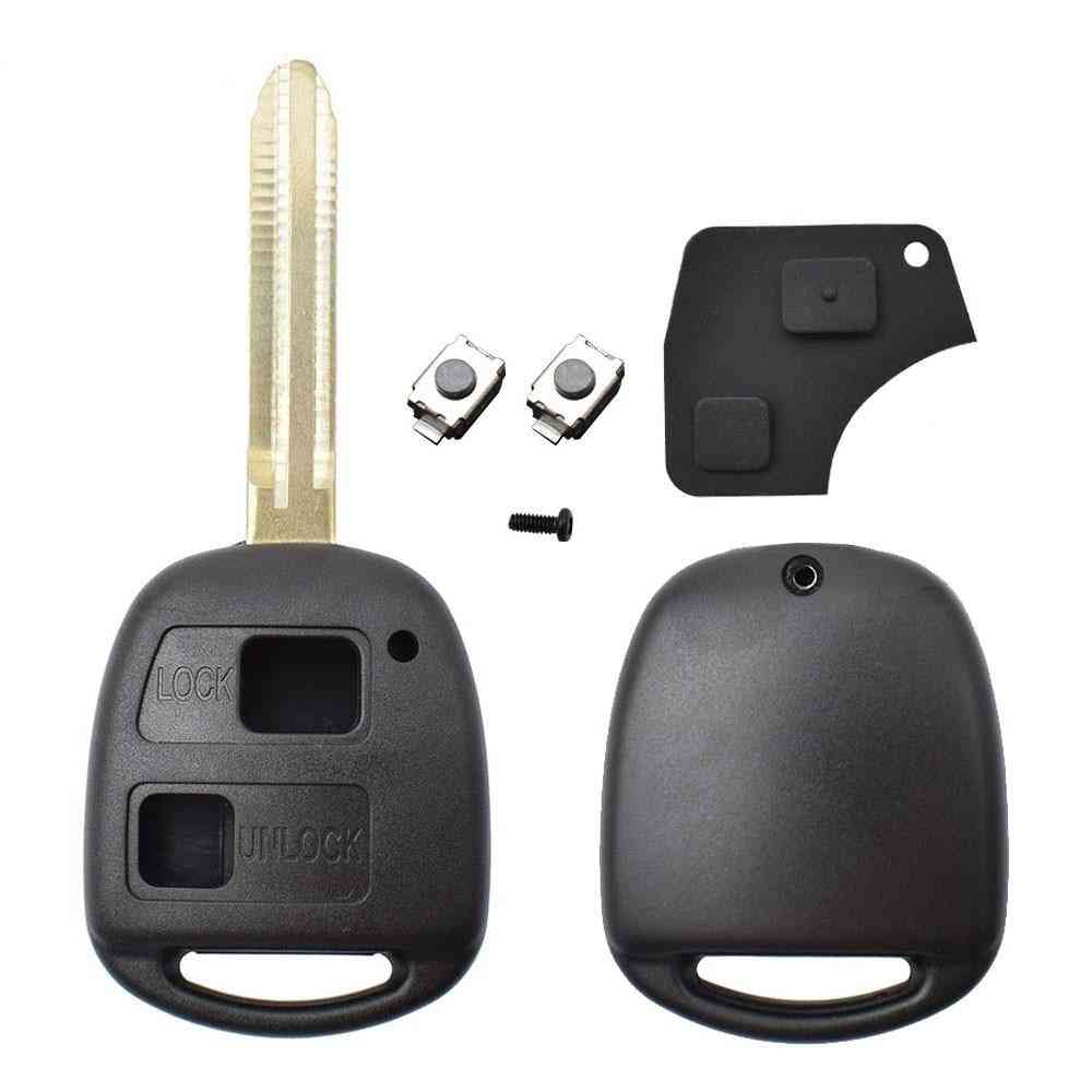 Car Remote Key, Cover Shell With Key 2-button, Pad Switch