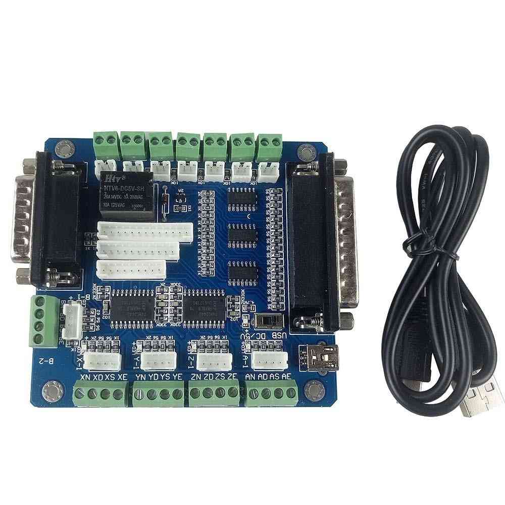 5 Axis Mach3 Usb Cnc Breakout Controller Board For Engraving Machine
