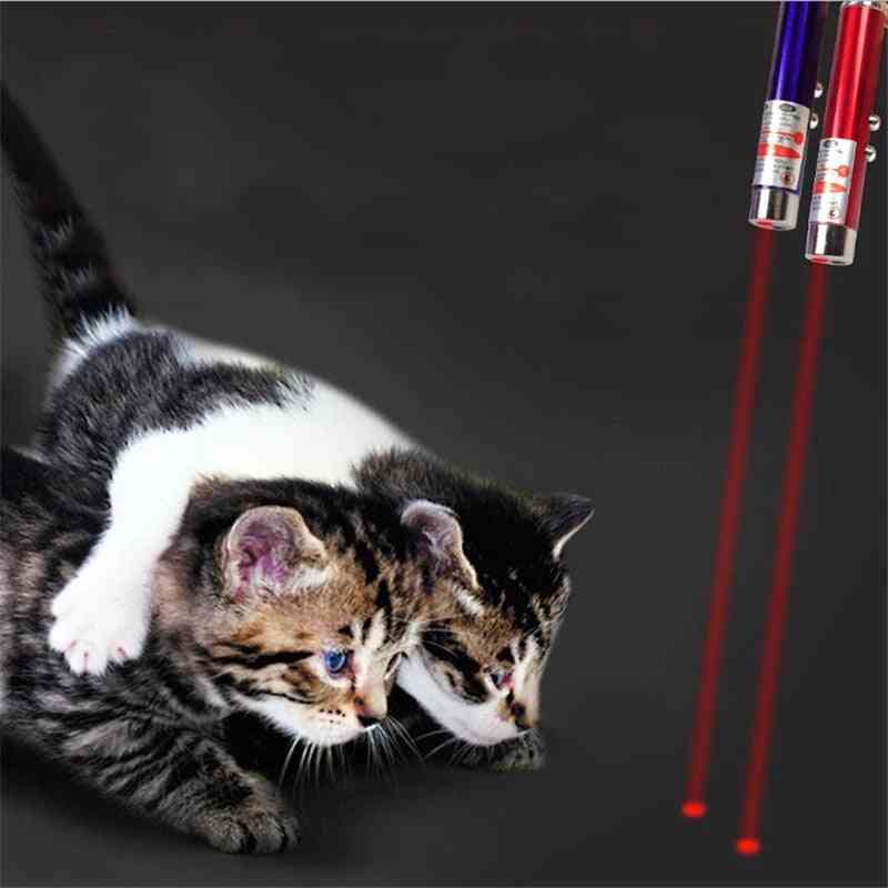 Vicces led lézer háziállat, macskajáték, piros pont, fénylátó mutató, toll interaktív macskákkal