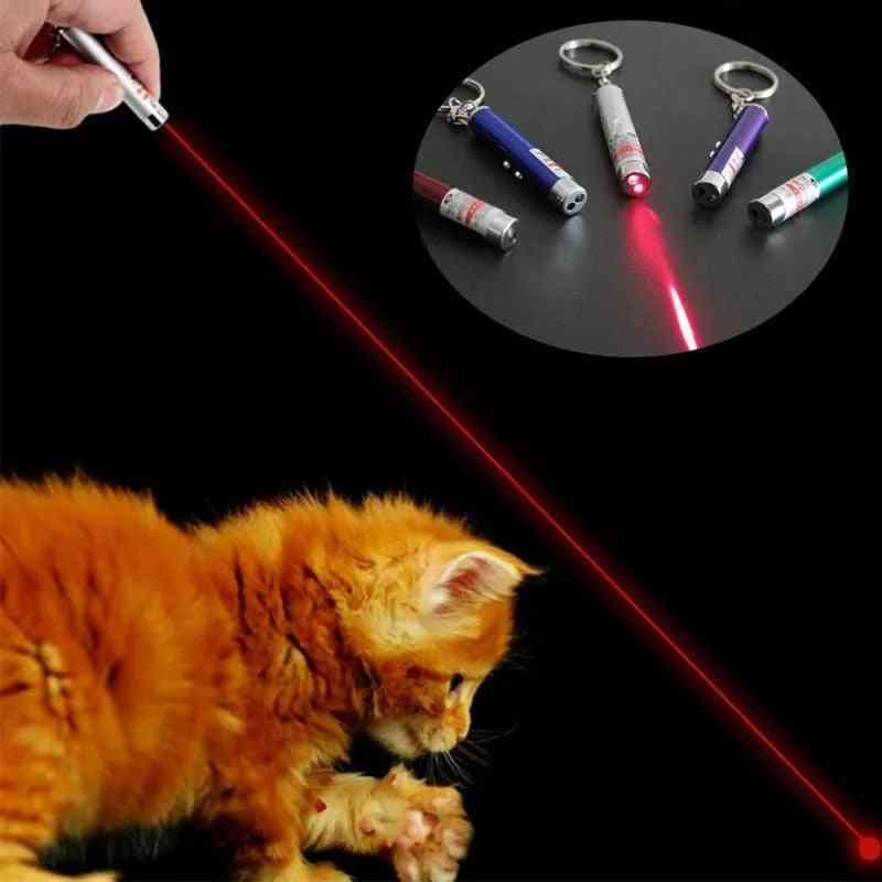 Vicces led lézer háziállat, macskajáték, piros pont, fénylátó mutató, toll interaktív macskákkal