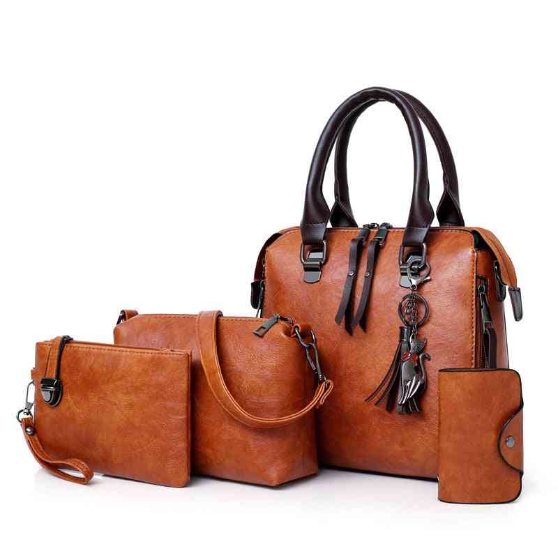 Leather Shoulder Messenger, Tote Bolsa Handbags