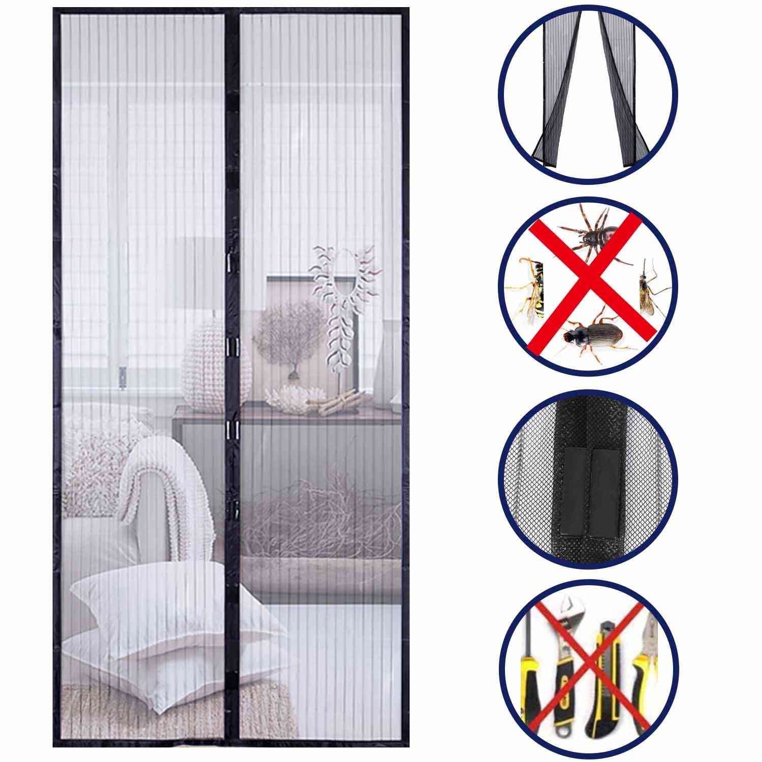 Anti Mosquito Insect Door Window Bug Curtains, Magnetic Net