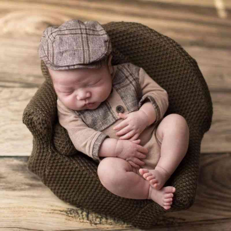 Baby poserar mini soffa fåtölj kuddar spädbarn, fotografi rekvisita poser foto tillbehör.