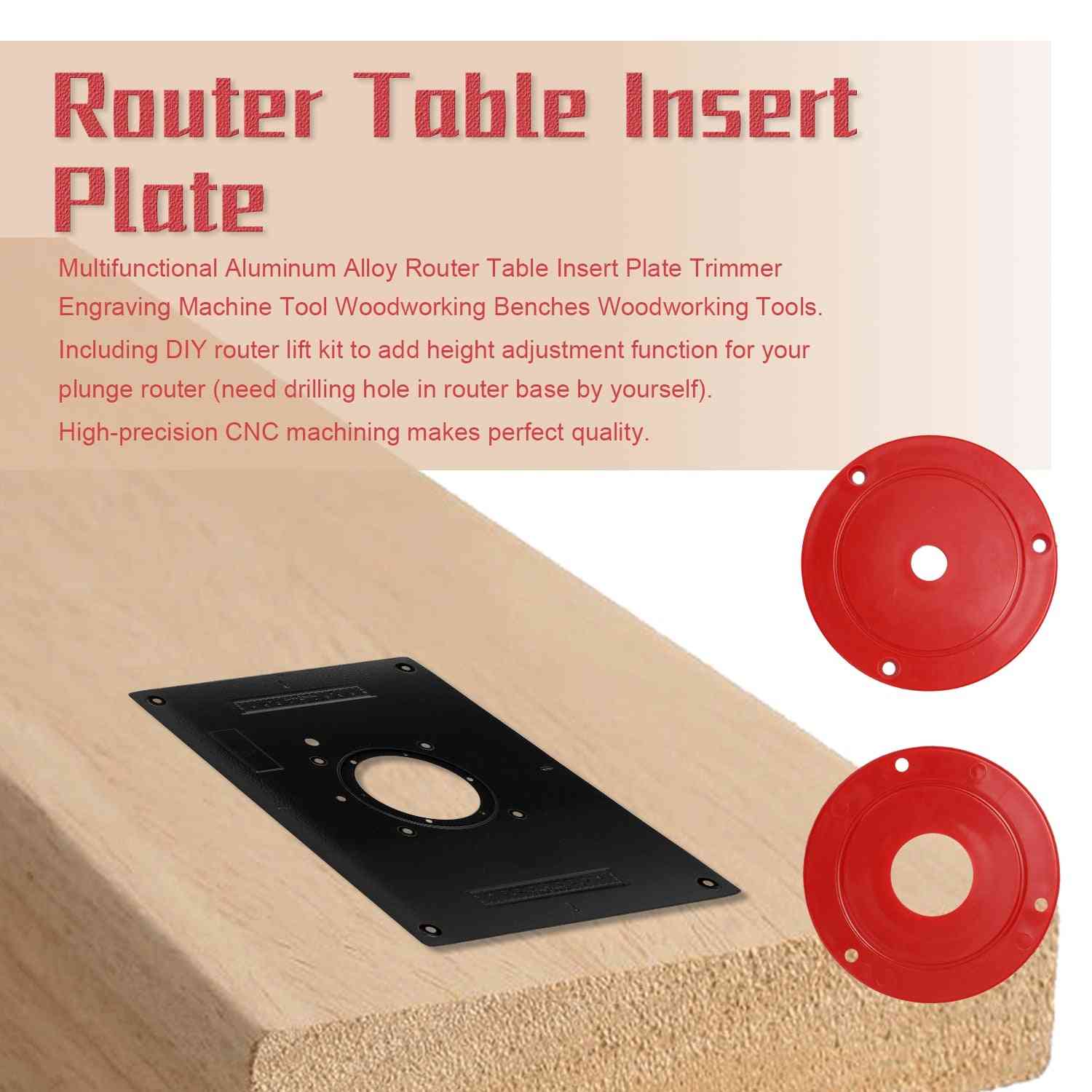 Carpentry Router Table Insert Plate Wood Work Benches Trimmer
