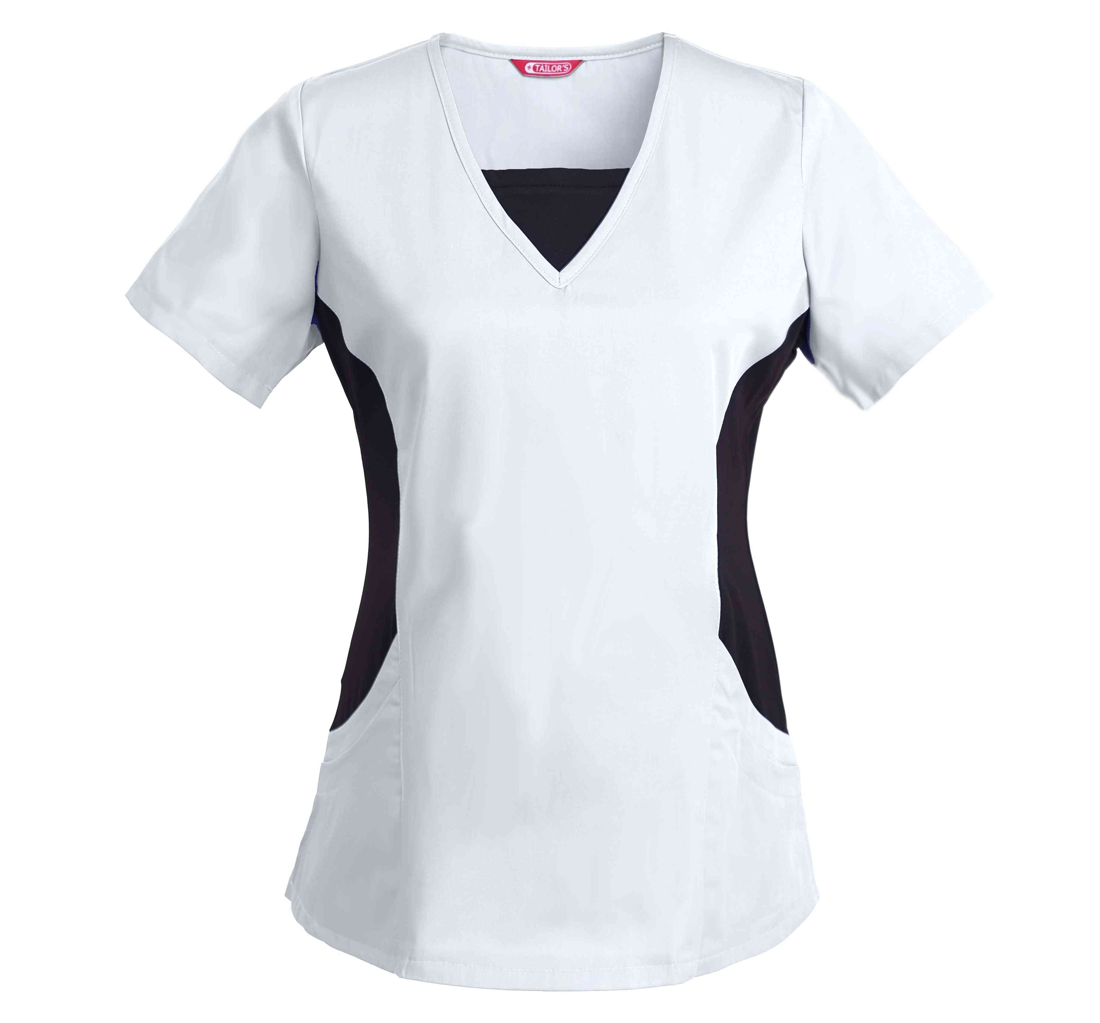 Women's Nursing Uniform Blouse Short Sleeve V-neck Working Top