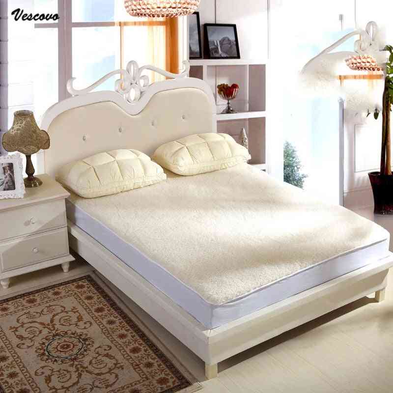 Myk madrass pad seng topper ull fløyel madrass for seng