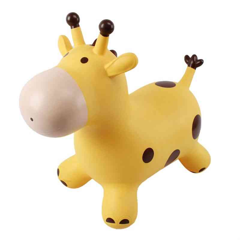 Inflatable Jumping Giraffe, Bouncy Hopper, Bouncing Animal Ride With Pump