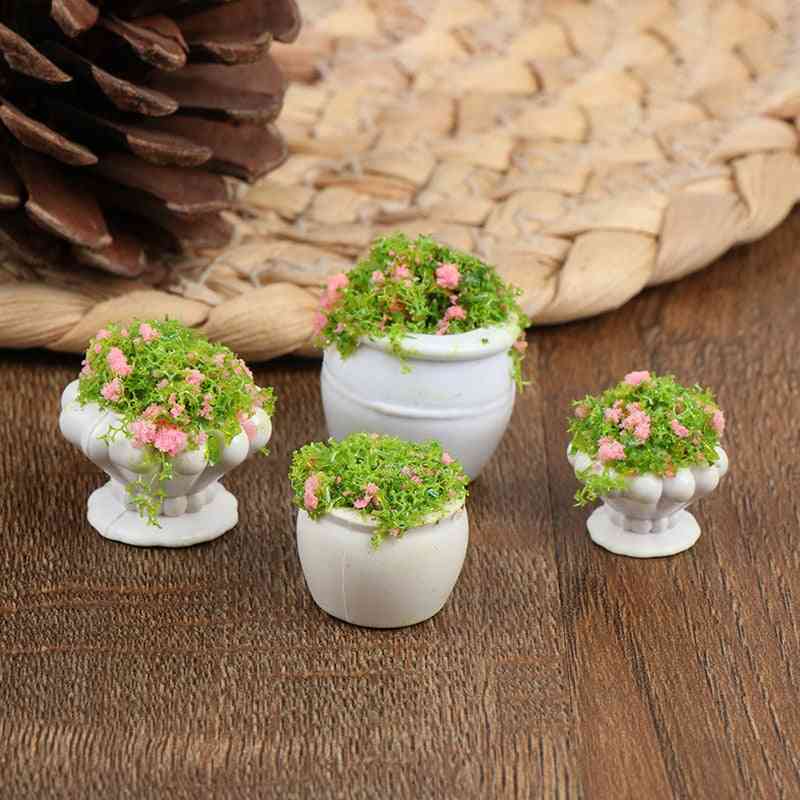 Mini-grønn plante, bonsai blomsterpotter, møbler tilbehør