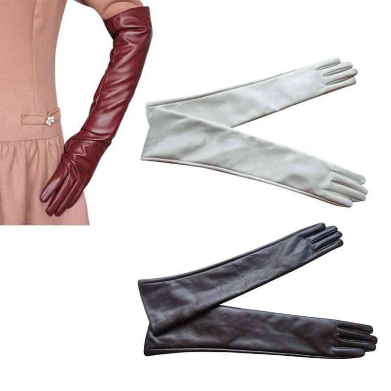 Pu Faux Leather- Over Elbow, Long Glove