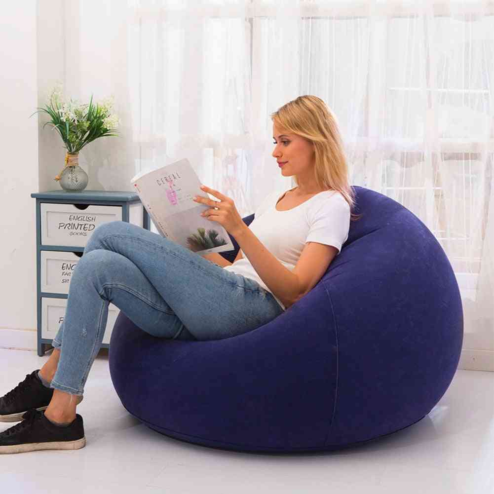 Recliner Washable Comfortable Bean Bag Chair, Inflatable Lazy Sofa