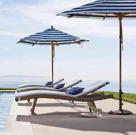 Chaise longue de piscine de meubles en rotin synthétique sigma