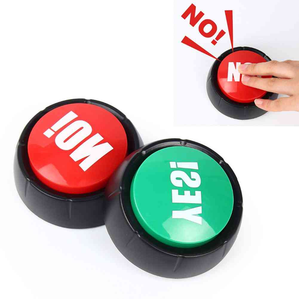 Electronic Talking Yes, No Sound Button Toy For Event Party Supplies, Knowledge Quiz Competition