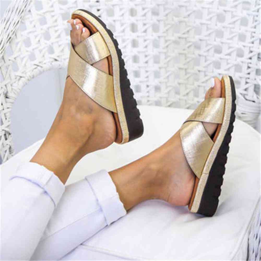 Kvinnor sommar tofflor casual dam sandaler