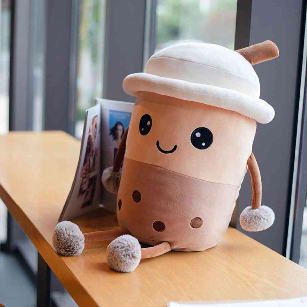 Kids Creative Bubble Tea Cup Shaped Plush Doll Stuffed Toy.