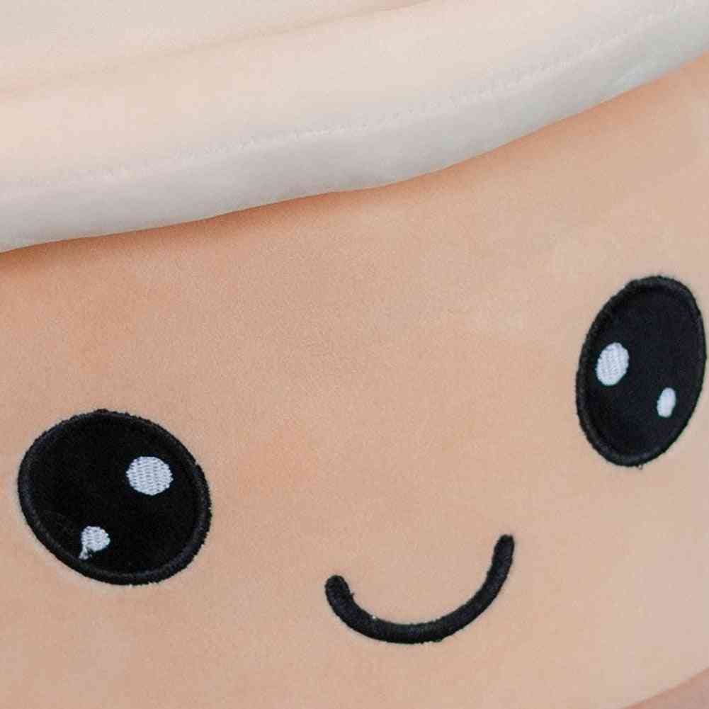 Kids Creative Bubble Tea Cup Shaped Plush Doll Stuffed Toy.
