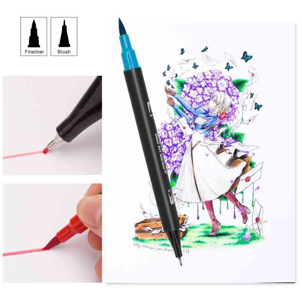 Bläck mjuk fin pensel penna