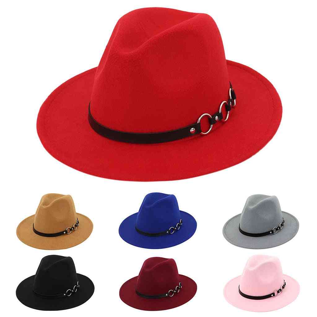 Spring Wide Brim Fedora Men & Women Cap / Hat