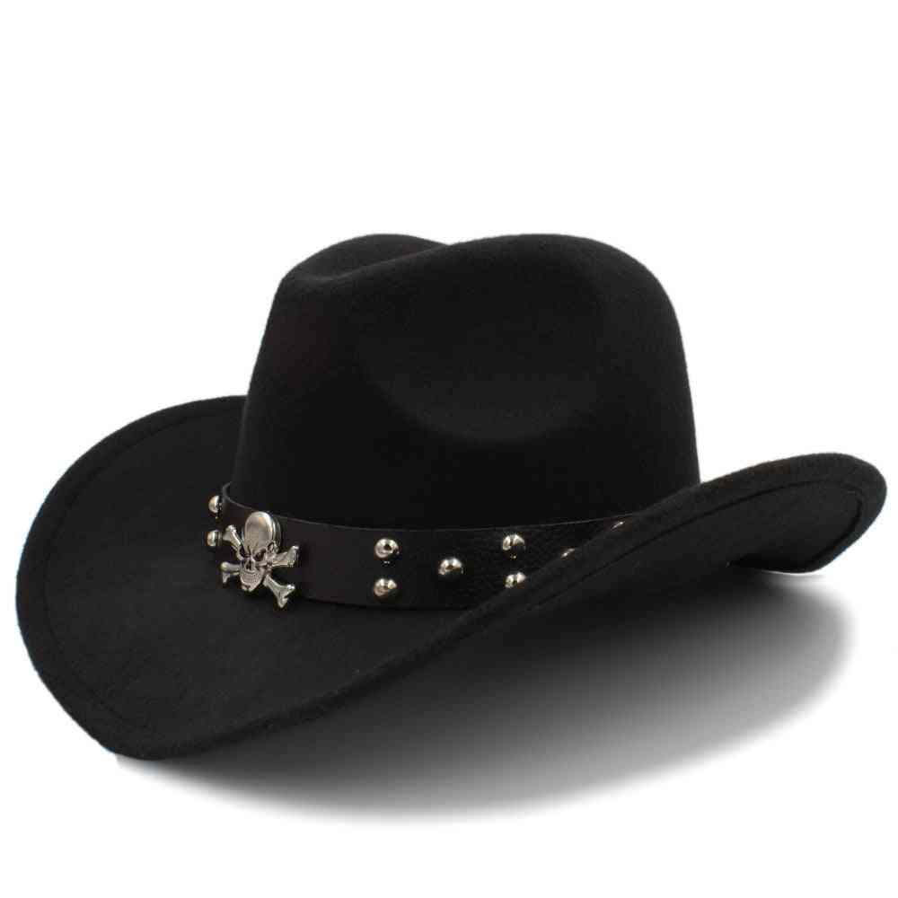 Fashion Men Wool Western Cowboy Hat, Dad Cap