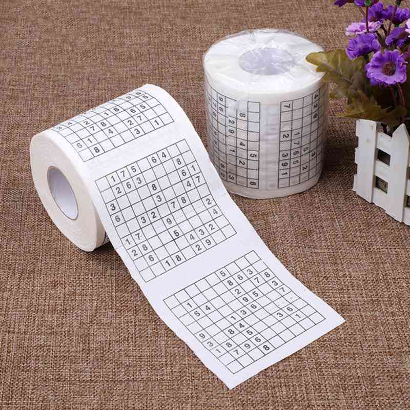 Sudoku Game Toilet Paper, 2-ply Creative Game, Towel Tenacity Durable.