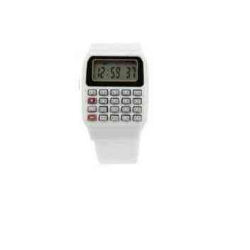 Silicone Date Multi-purpose Electronic Calculator Wrist Watch