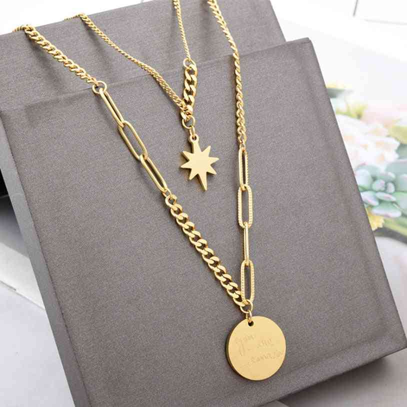Hip Hop Street The Brightes Star Charms Chain Choker Necklaces