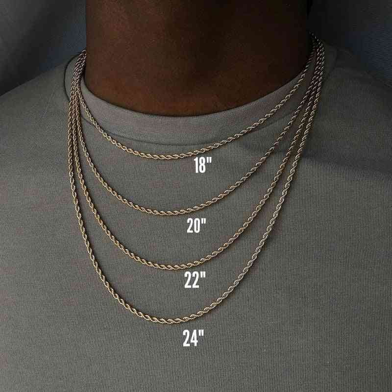 Classic Rope Chain Men Necklace