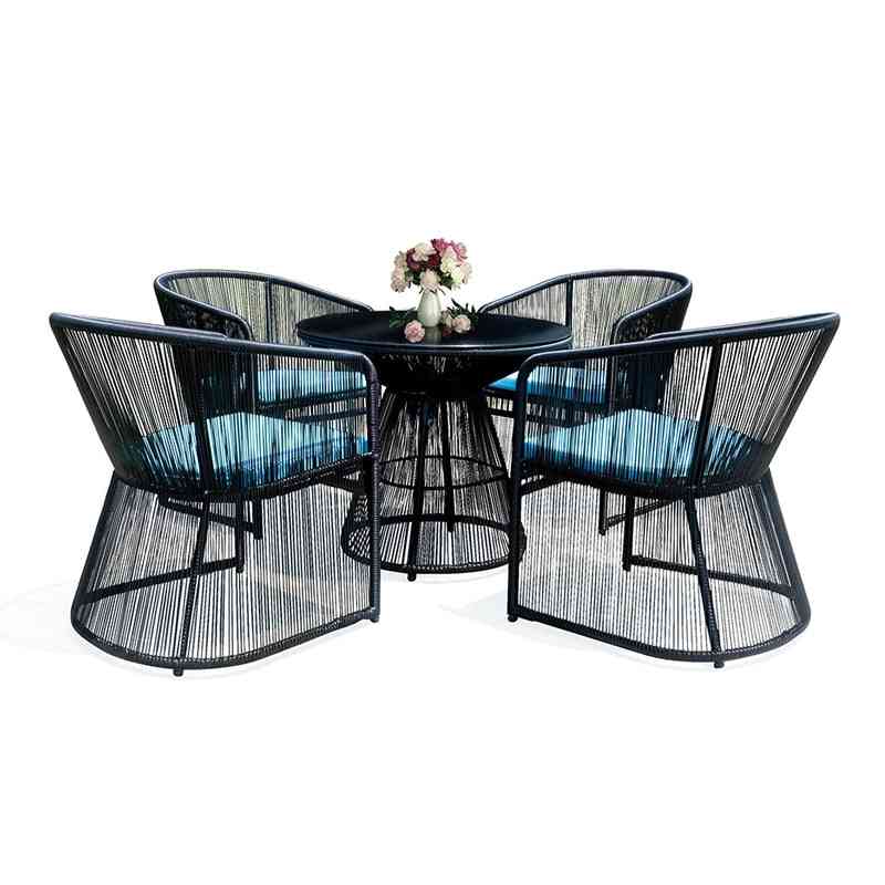 Zunanje mize in stoli dvoriščni stol iz ratana