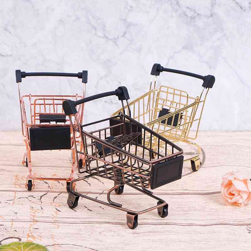 Mini voziček voziček voziček domača pisarna skladiščenje okraskov igračka.