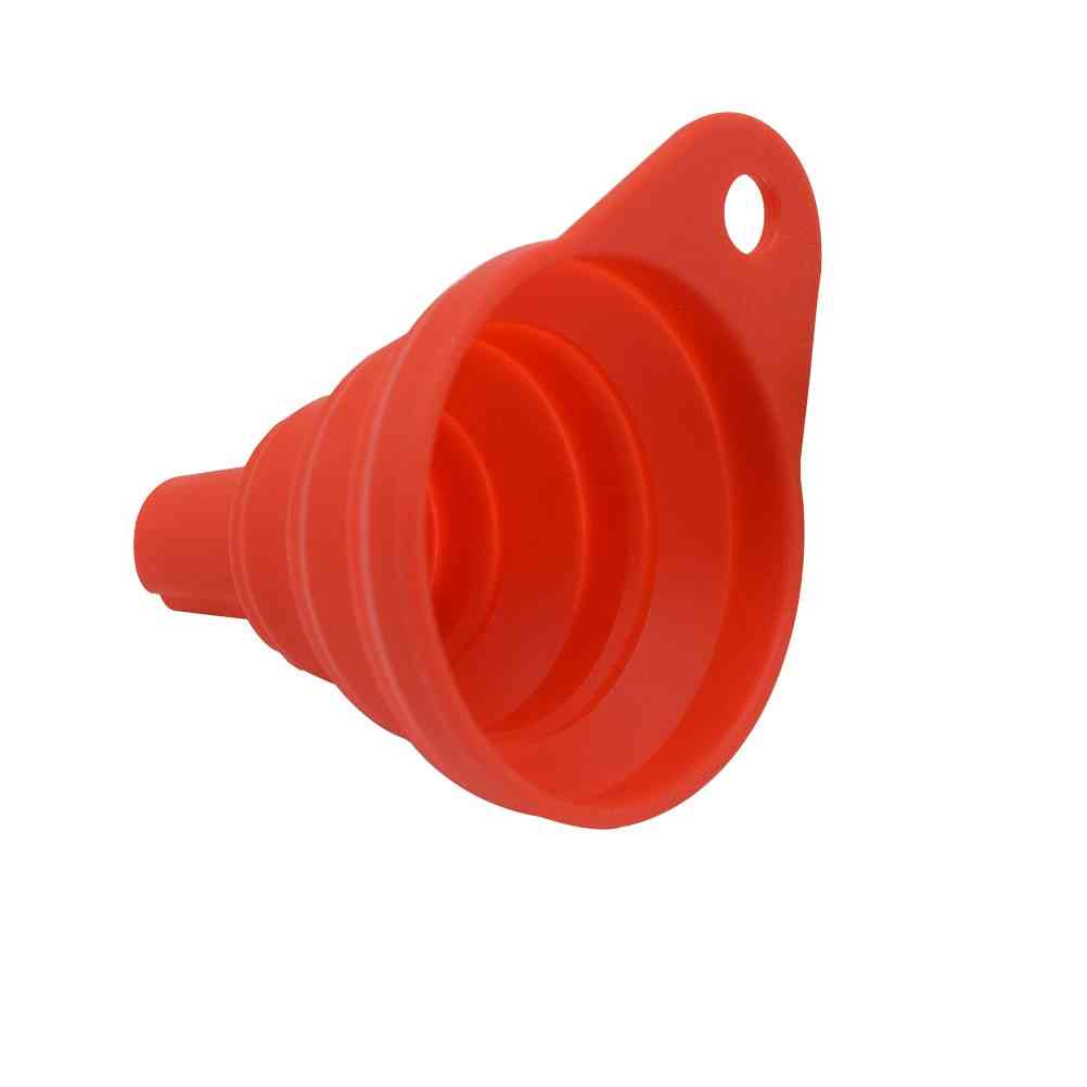 Collapsible Silicone Funnel For Car Oil, Petrol Liquid Supply