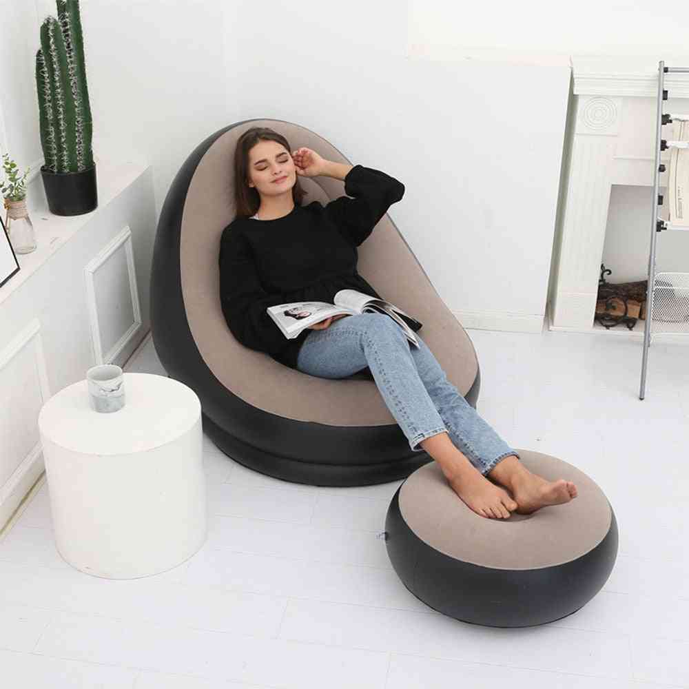 Simple 2 Set Pvc Portable Lazy Inflatable Sofa