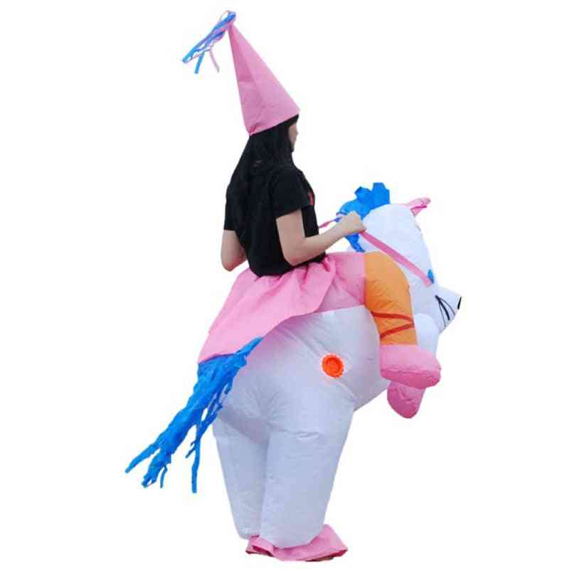 Inflatable Unicorn Costumes, Ride On Cosplay Suits Animal Fancy Dress