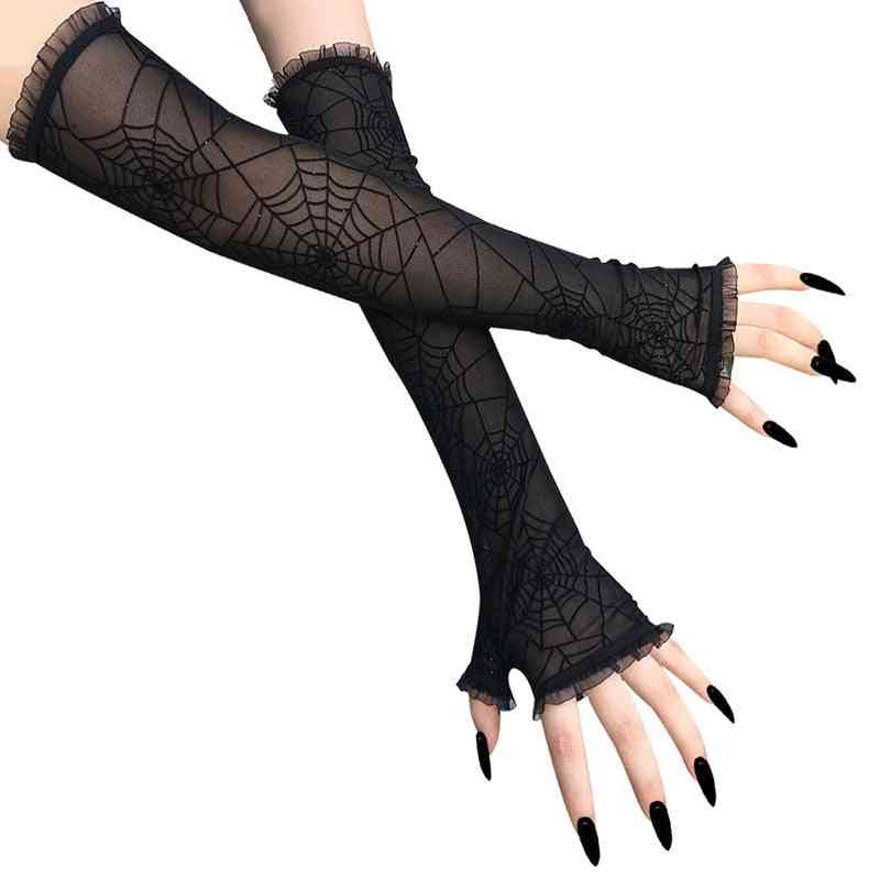 Women's Half Finger, Dress-up Party Gloves