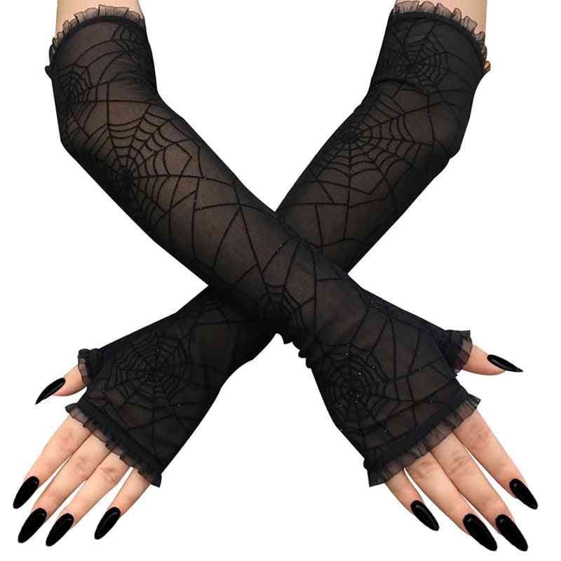 Women's Half Finger, Dress-up Party Gloves