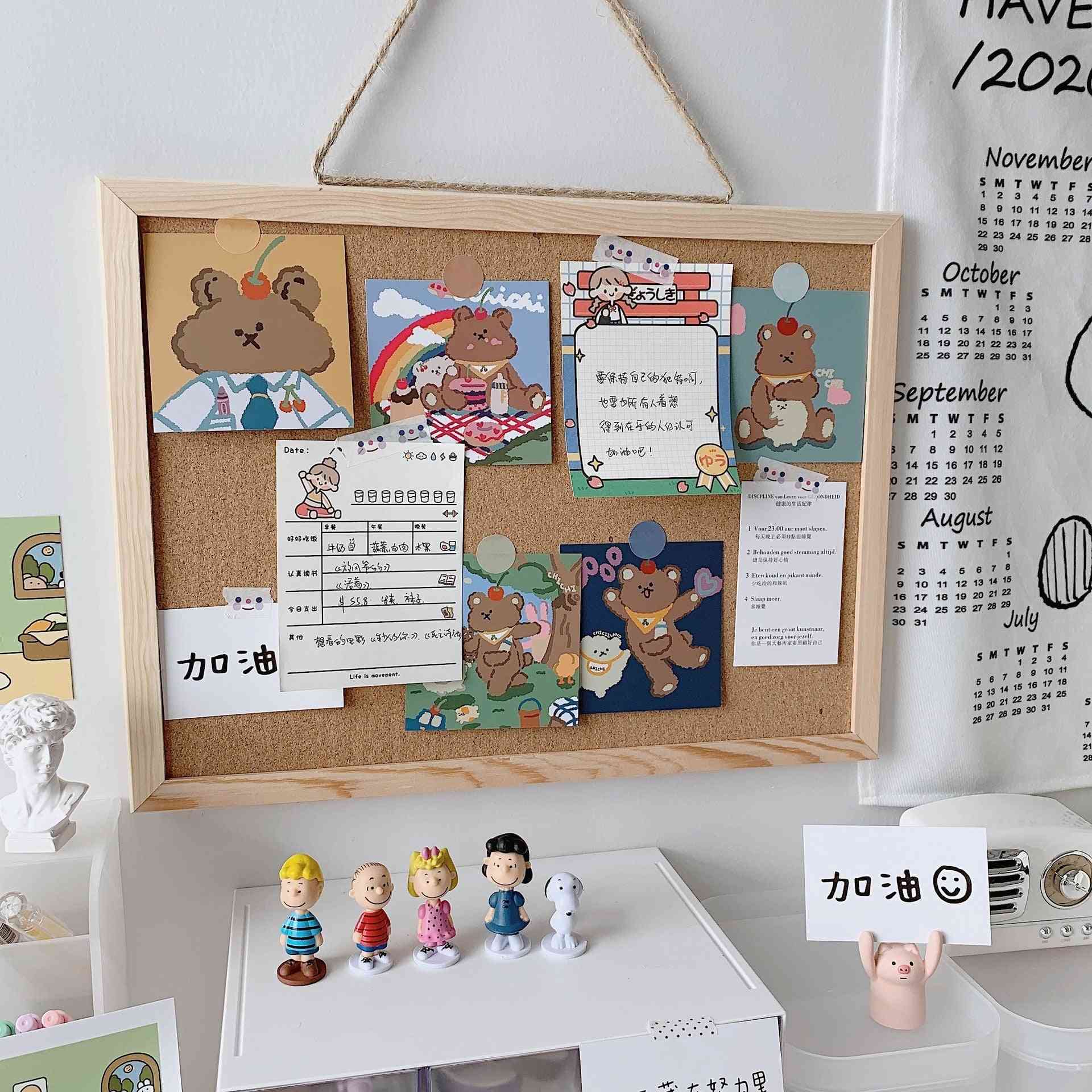Hanging Simple Solid Wood Frame Message Board