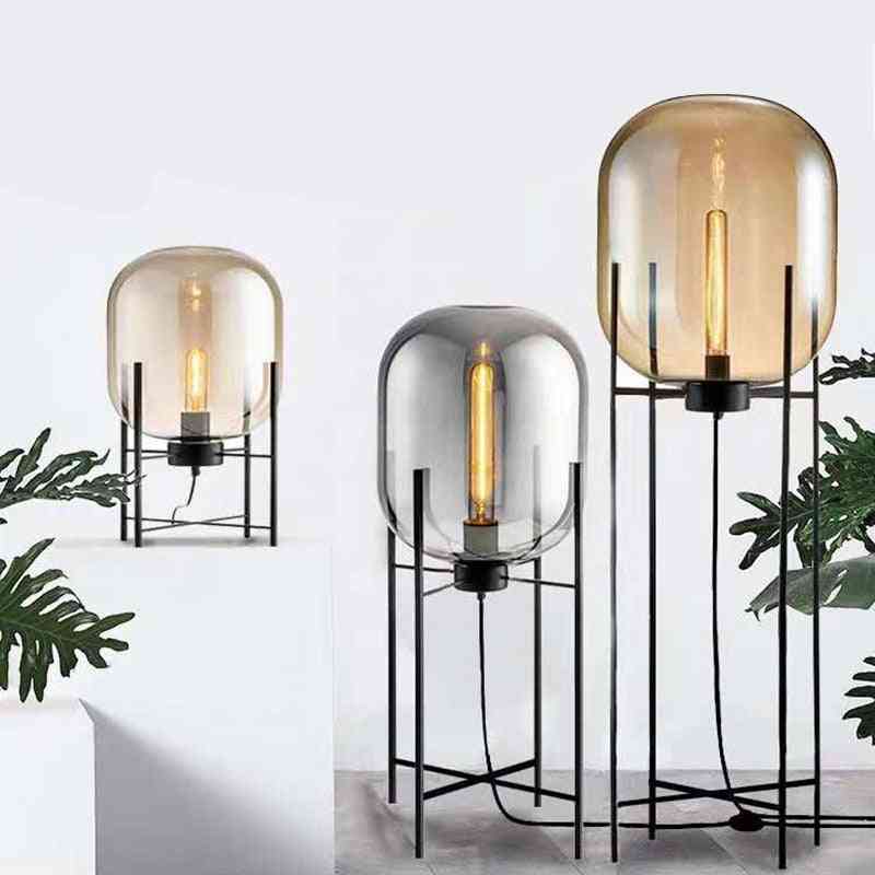 Four Tripod- Glass Floor Standing, Lighting Fixtures Lamp