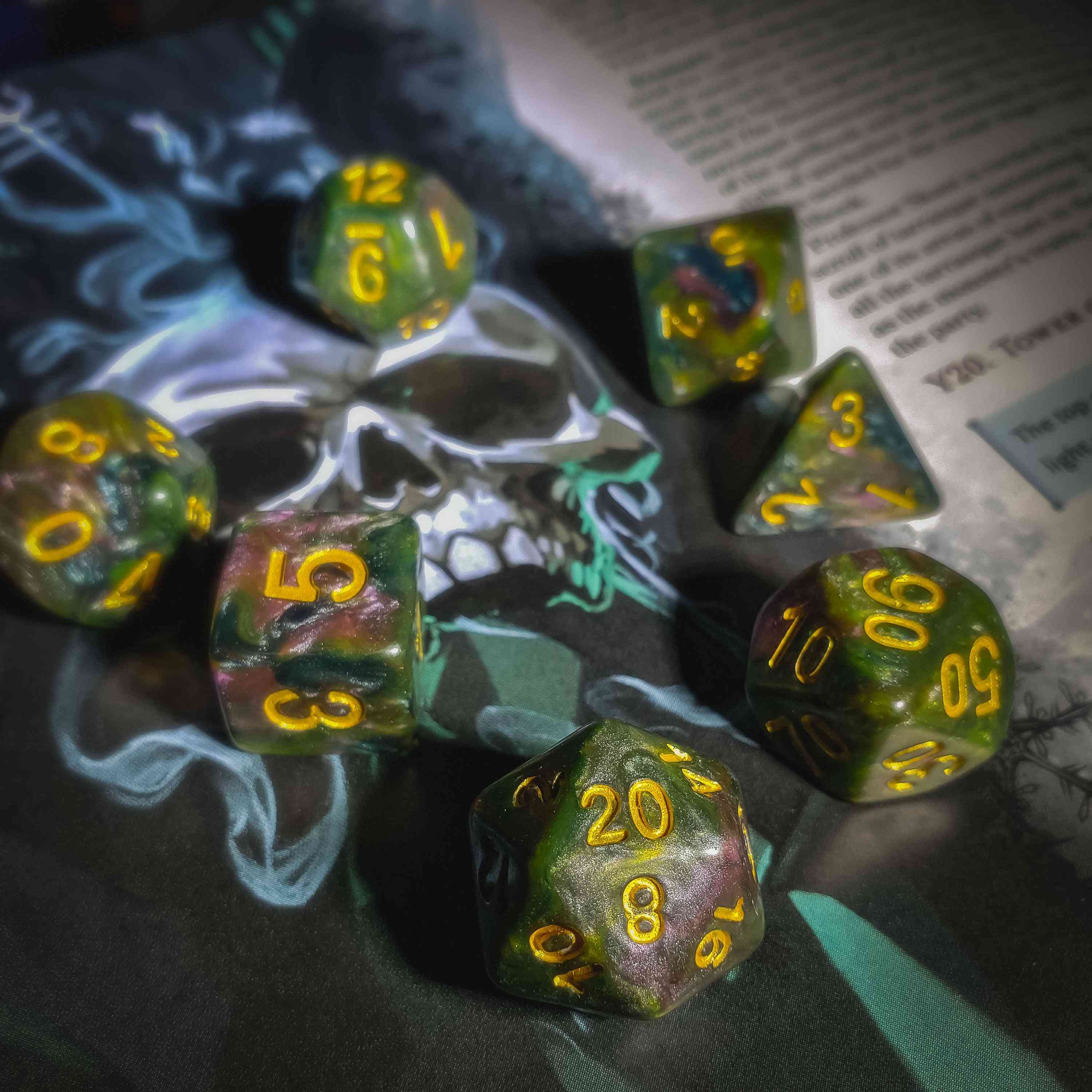 Fractured Dreams Resin Dnd Dice Set