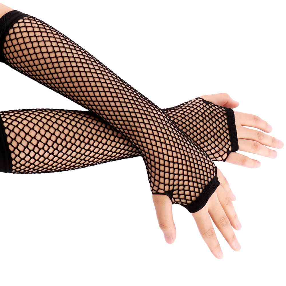 Nové módní dlouhé rukavice bez prstů, společenské šaty