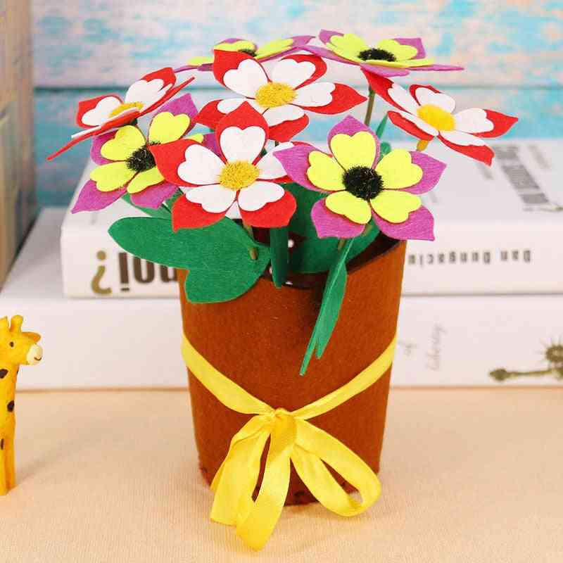 Arts And Crafts Kids Diy Handmade Potted Plants.