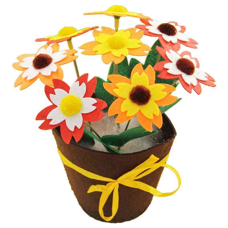 Arti e mestieri bambini fai da te piante in vaso fatte a mano.