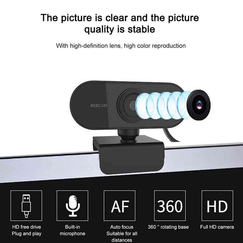 Web Cam Full Hd 1080p With Microphone Autofocus
