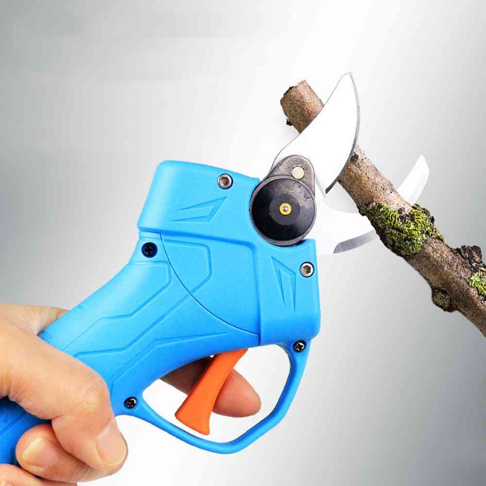 Rechargeable 2.5cm Tree Trimmer Battery Powered Hedge Cutter - Electric Pruning Shears Scissors
