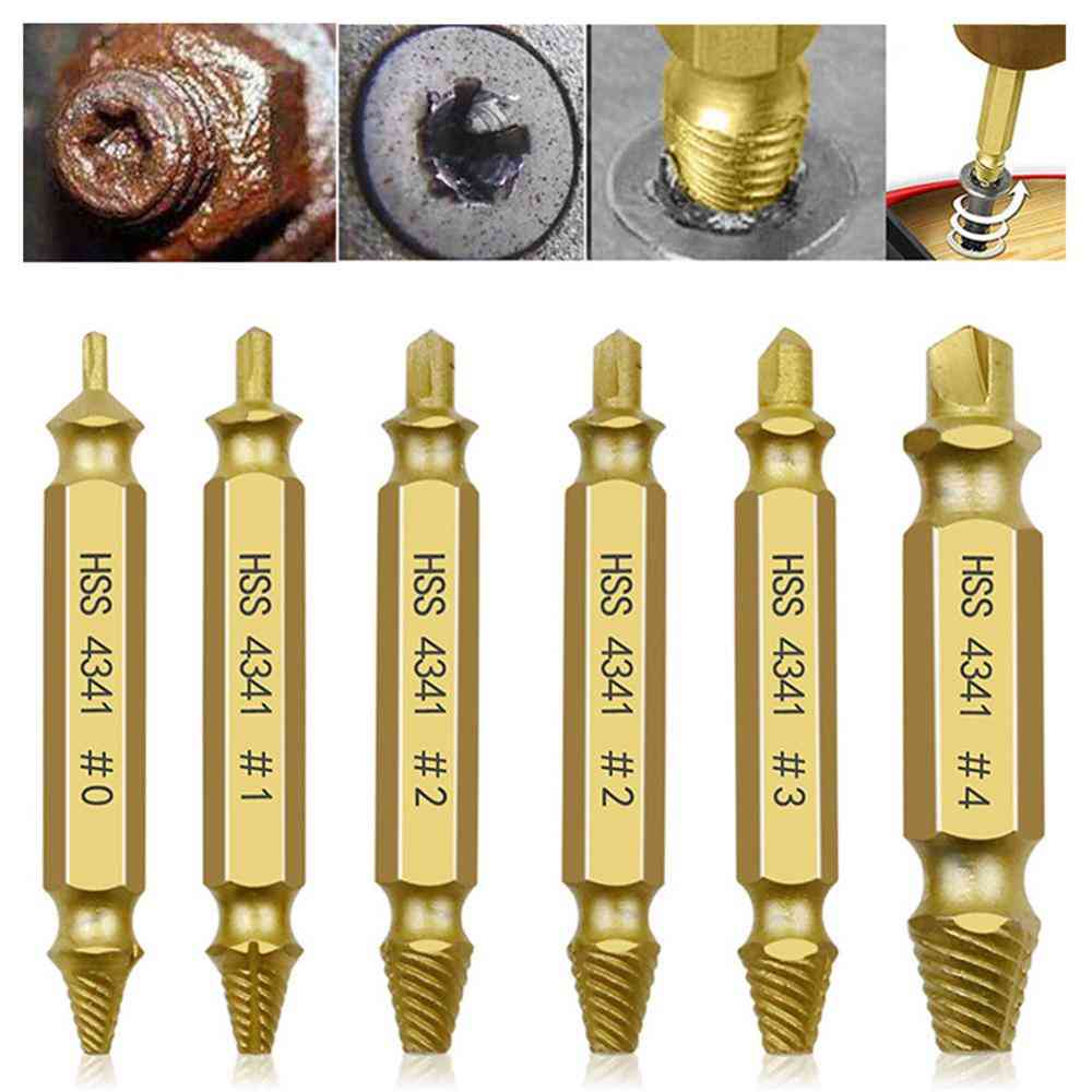 Double-side Broken Bolt, Remover Screw Extractor, Speed Out Drill Tool