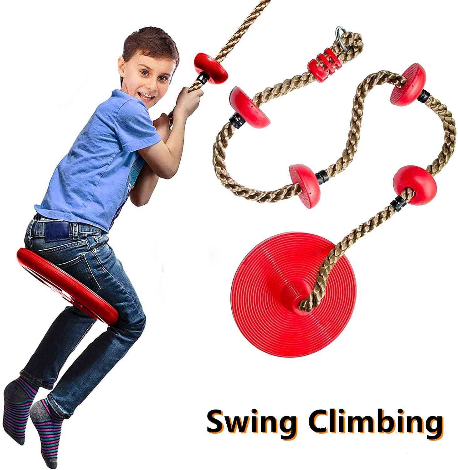 Exciting Tree Swing Climbing Rope With Platforms / Strap For Tree