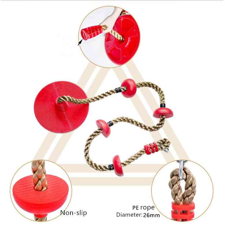 Exciting Tree Swing Climbing Rope With Platforms / Strap For Tree