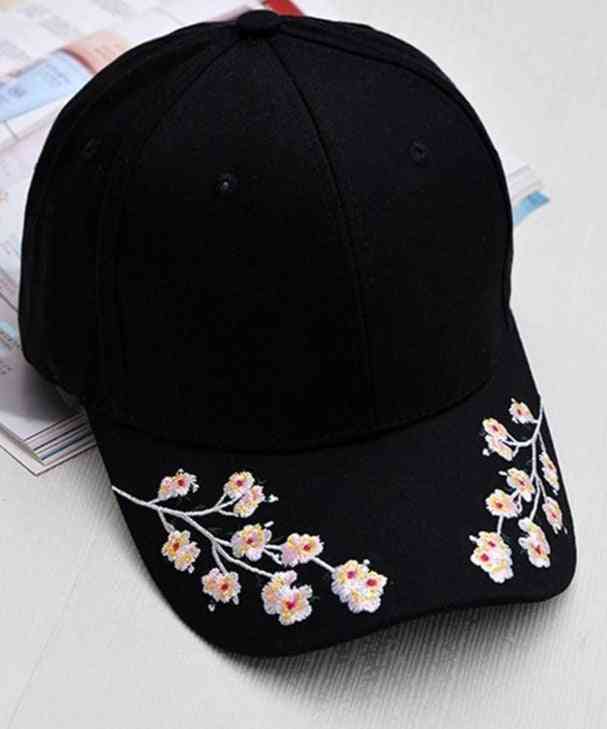 Flower Embroidery Caps, Women Snapback Baseball Cap