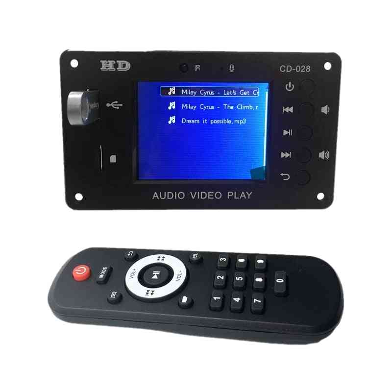 Bezdrátový bluetooth 5.0 dekodér deska stereo audio hd video přehrávač mp3 flac wav ape dekódování fm rádio usb tf hudební přehrávač