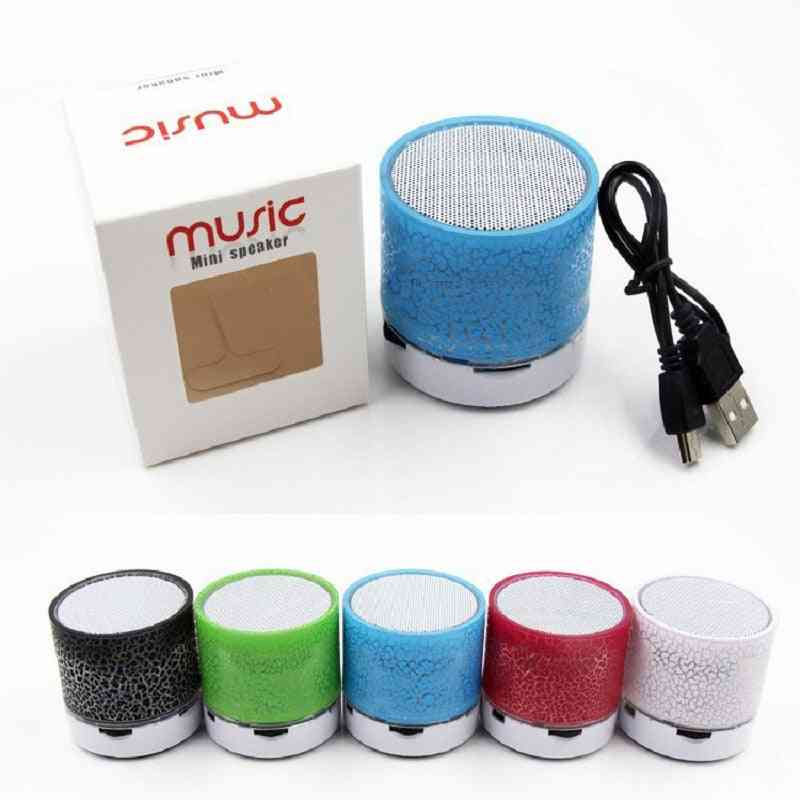 Mini Portable Car Audio Dazzling Crack Led Wireless Bluetooth Subwoofer Speaker