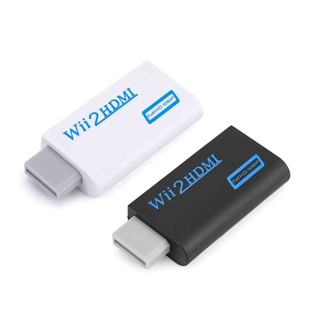 For Wii To Hdmi-compatible Converter Adapter, Full Hd Audio Video Cable, Output Upscale For Pc, Hdtv Monitor Display