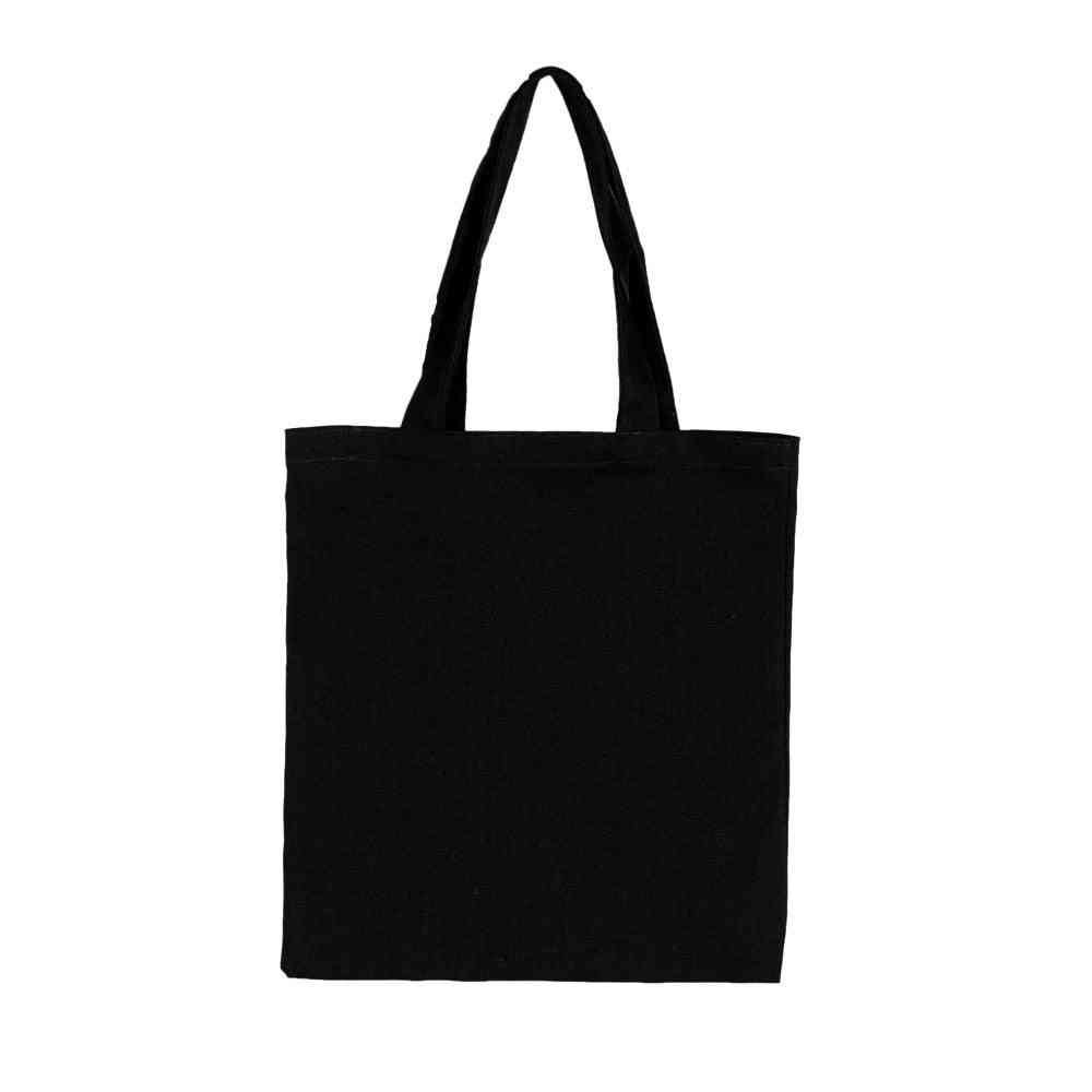 Ladies Handbags Cloth Canvas Tote Bag Black