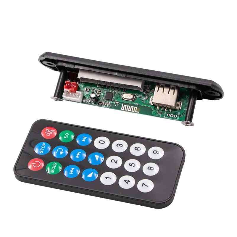 Micro usb mp3 alimentation fm radio dc 12v module audio avec bluetooth pour voiture à distance musique haut-parleur décodeur carte